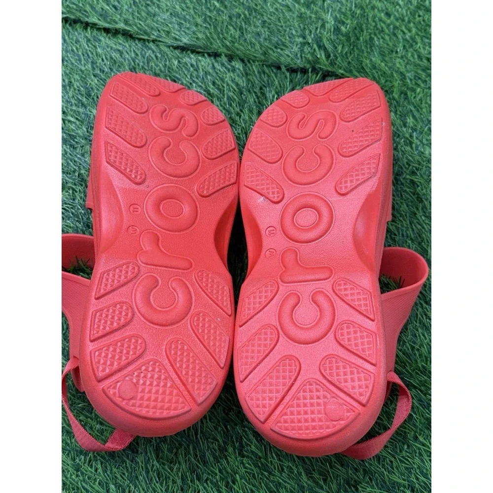 Crocs Soho Y Strap Sandal Chunky Platform Bright Orange Women's 11